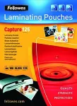 Fellowes | Laminating Pouch - 65x95mm | Glossy | Ideal for identity cards, credit cards, business cards and visitor cards; Capture 125 Micron thickness - providing an advanced level of document protection; Pack size of 100; Compatible with all lamina ...