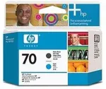 Tooner Hp 70 original printhead C9404A matte black and cyan standard capacity 1-pack