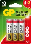 GP Patareid ALKALINE RED LR6/AA B4+2