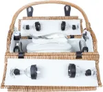 Home4you Piknikukorv GINO 4-le 47x31xH23/28/38cm, sangaga