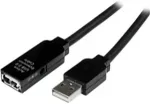 StarTech .com USB 2.0 m/f 15m, 2.0, USB A, USB A, Black