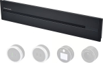 Viking Socket strip - recessed LZ40B/230V,50Hz/40cm length/black/up to 5 modules/IP20/aluminum/recessed