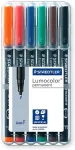 STAEDTLER Folienstift Lumocolor F perm 6St