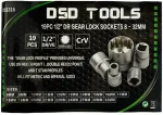 DSDTOOLS 19 TK 1/2" &Uuml;HENDUS &bdquo;GEAR LOCK&ldquo; PEAD 8&ndash;32 MM DS1316