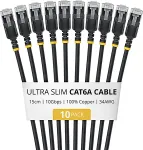 Startech 15CM ULTRA SLIM CAT6A 10 PACK .