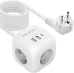 QOLTEC Power cube 6in1 3x AC 2x USB 1x USB C PD 20W