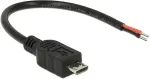 DeLOCK Kabel USB 2.0 Micro-B Stecker > 2 x offene Kabelenden Strom 10 cm Raspberry Pi