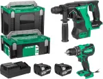 HiKOKI Kit 18V DS18DBS+DH18DBL 2x5Ah batteries