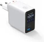 4Smarts laadija GaN Flex Screen AI 100W 2 USB-C+1 USB-A, white