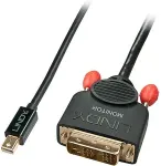 Lindy - DisplayPort-Kabel - Mini DisplayPort (M) bis DVI-D (M) - 1,0m - Daumenschrauben - Schwarz (41951)