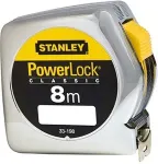 Stanley Powerlock Measuring Tape Plastic Case 8m/25mm