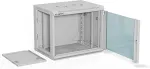 A-LAN ALANTEC 19" 9U 600x450 wall-mounted cabinet, grey