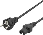DELTACO toitejuhe CEE 7/7 - IEC C15, 2m, must