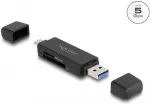 Delock Card Reader SuperSpeed USB 5 Gbps USB Type-C&trade; / Typ-A f&uuml;r SD und Micro SD Speicherkarten