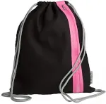 Pagna Turnbeutel Go schwarz/dunkelrosa Zipper 46x36cm