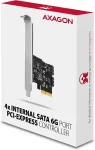 AXAGON Four-channel SATA III PCI-Express controller with four internal SATA ports. Standard & Low profile.