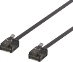 DELTACO U/UTP Cat6a patch-kaabel, lame, 0,3 m, 1 mm paksune, must