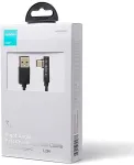 Joyroom m&auml;ngukaabel Type-C (nurkne) - USB (sirge) kaabel 3A, 480mb/s, 1.2m, Black (S-UC027A6)
