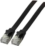 EFB Elektronik EFB RJ45 Flachpatchkabel U/FTP Cat.6A PVC 0.50m schwarz