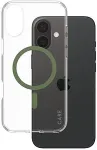 PANZERGLASS CARE&trade; by &reg; Urban Combat Case Transparent w. Green MagSafe iPhone 16 Plus