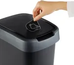 Rotho Twist Silver - trash bin &ndash; 50l