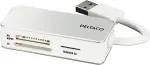 DELTACO Kaardilugeja SD, Micro SD, MS PRO/DUO, valge-h&otilde;bedane / UCR-147