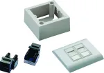 DATACOM UTP 2xRJ45 Cat6 socket (surface-mounted and flush-mounted)