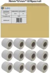G&G G&G Zebra 800283-205 12x1370 tk. 76x51mm termopaber perf.