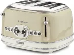 Ariete Vintage 4-slot toaster 156 (beige, 1,600 watts, for 4 slices of toast)