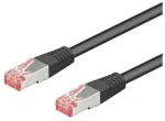 No-Name Goobay RJ 45 S/FTP CAT6 1 meter Sk&aelig;rmet SORT