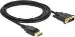 DeLOCK Kabel DP 1.2 -> DVI (24+1) St/St 2.0m schwarz