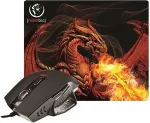 Hiir Rebeltec RED DRAGON game set mouse and mouse pad