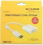 Delock Adapterkabel DisplayPort 1.2 Stecker > DVI 24+5 Buchse weiss 4K Aktiv