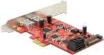 DeLOCK PCI Express x1 Karte > 2 x extern USB 3.0 + 2 x intern SATA 6 Gb/s &ndash; Low Profile Form Faktor