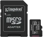 M&auml;lukaart Kingston Technology Kingston Canvas Select Plus/Micro SDXC/64GB/UHS-I U1 / Class 10/+ Adapter