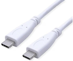 VALUE USB 3.2 Gen 2 Kabel, C-C, ST/ST, 4K UHD-1, 10Gbit/s, Emark, 100W, wei, 0,5 m