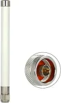 DeLOCK WLAN 802.11 ac/a/b/g/n Antenne N Stecker 4.5 - 7.0 dBi 22cm omnidirektional starr outdoor weiss