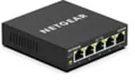 Netgear GS305E Managed Switch 5 Port Gigabit Ethernet LAN Switch Plus (Plug-and-Play, Netzwerk Switch Managed, IGMP Snooping, QoS, VLAN, l&uuml;fterlos, Robustes Metallgeh&auml;use), Schwarz