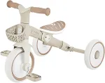 GLOBBER mokomasis triratukas Learning Trike, 2in1 Plus, kokosinis, 737-466