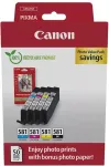 Tooner CANON CLI 581 C/M/Y/BK Photo Value Pack Sort Gul Cyan Magenta Bl&aelig;kbeholder / papirs&aelig;t