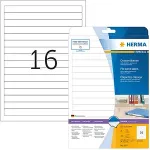 Herma Special - Permanent selbstklebende, matte, lichtundurchl&auml;ssige Aktenetiketten aus Papier - wei&szlig; - 192 x 16,9 mm 400 Etikett(en) (25 Bogen x 16) (5118)