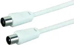 SCHWAIGER Antennenkabel 90dB IEC-Stecker auf Buchse 5m Wei&szlig;