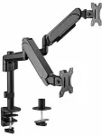 EQUIP Tischhalterung 17" - 32" 2TFT je 9kg 360 Gasfeder schwarz
