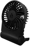 Arctic Summair 2Go (Black) - Rechargeable Pocket Fan with Stand (74 hours of battery life and variab