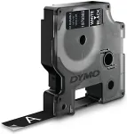 DYMO D1 Schriftband Vinyl 12mmx3.0m wei&szlig; ->schwarz