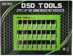 DSDTOOLS 27-OSALINE 1/4 T&Ouml;&Ouml;RIISTAKOMPLEKT 38MM SEGMENDI, KUUSKANT, SPLINE, SL, PH, PZ DS1553
