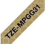 Brother TZE-MPGG31 label-making tape Black on gold