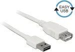 DeLOCK Easy - USB-Verl&auml;ngerungskabel - USB (M) umkehrbar bis USB (W) - USB2.0 - 3,0m - wei&szlig; (85201)