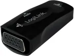 Logilink HDMI adapter, A/F to VGA/F + 3.5 mm/F, 1080p, black