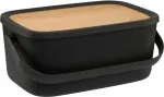 Brabantia 128264 bread box Rectangular Black, Wood